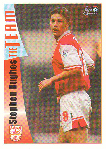 Stephen Hughes Arsenal 1997/98 Futera Fans' Selection #23